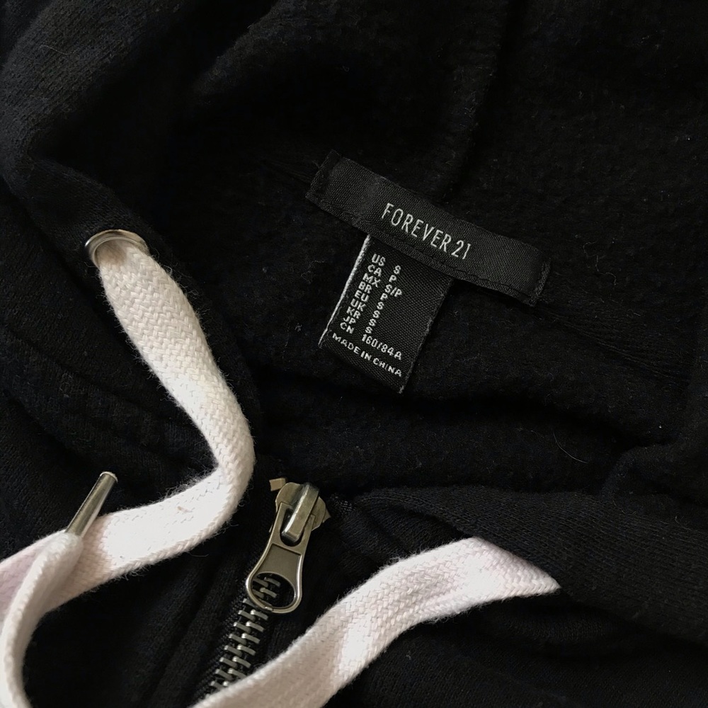 BLACK CROPPED F21 JACKET
